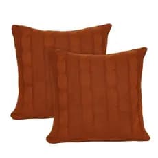 Kit 2 Capas De Almofadas Tricot Decorativa Sofá Cama Tranças