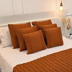 Capa de Almofada Tricot Decorativa Sofá Cama Aconchego Home Decor 45x45cm
