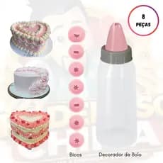 Decorador Bisnaga De Bolo Com kits De Bicos Confeiteiro Para Confeitar Bolos