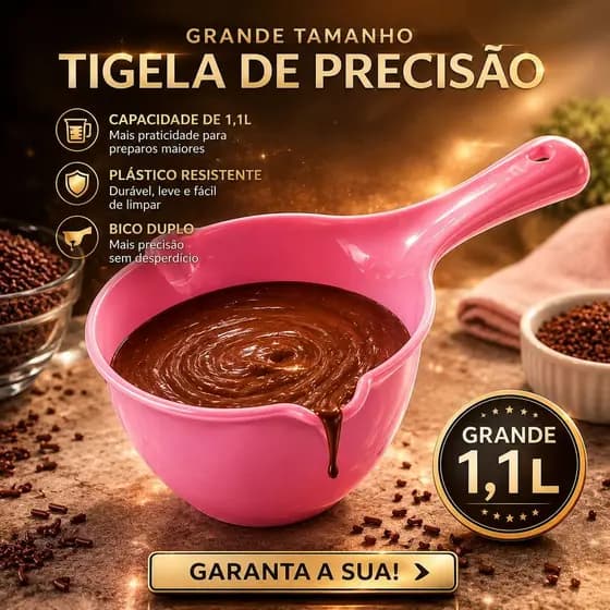 Panelinha Multiuso Grande Culinária Confeitaria p/ Microondas 1,1 L