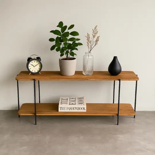 Rack Para Sala De Tv Até 40 Polegadas Industrial Moderno Madeira Maciça Para Casa Lar Decor