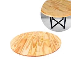 Tampo Para Mesa De Jantar Redondo 70cm Madeira Pinus Maciça