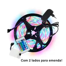 Fita Led RGB 3528 Bivolt 5M 300 Led Dupla Face