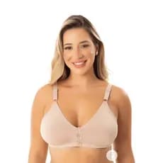 Kit 2 Sutiã Reforçado 3 Flores Alças Grossas Confort Romantic Sem Bojo Feminino Preto e Bege