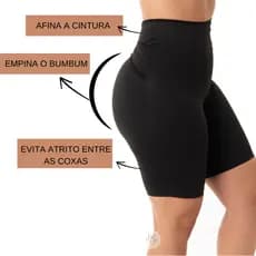 Bermuda Compressão Empina Bumbum Modeladora Coxas Cintura Feminina