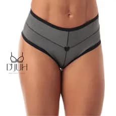 Calcinha Calçola Plus Size Confortável Suplex Detalhes Feminino Edith Cintura Alta com Elasticidade