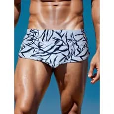 Sunga Branca Com Bojo Masculina Danger Bamboo Proteção UV50+ Sungão Estilo Resort Praia Bienpati