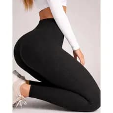 Calça Legging Térmica Peluciada Canelada Premium Sem Costura Cintura Alta