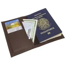 Porta Passaporte Documentos Cartões Carteira Couro Ecológico Diversas Cores Sarroche