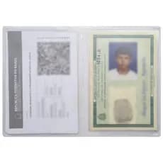 Kit 50 Unindades Miolo Refil Plástico P/ Carteira Rg Cnh - 5 Tamanhos