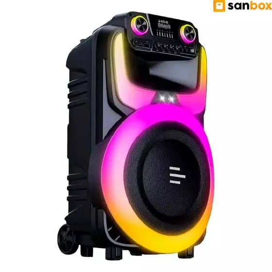 Caixa de Som Pulse Burst 2 SP408 Com Bateria 12" pol LED Radio FM-600W