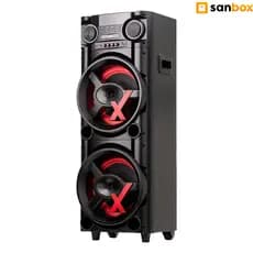 Caixa de som ACA 1000 NewX Amvox LED PowerX TWS 1000W Bivolt-Sem FM