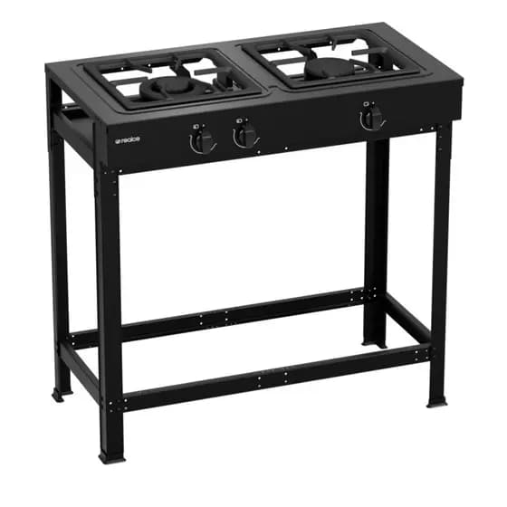 Fogão Industrial 2 Bocas Realce Atena a Gás com  Acendimento Manual  - Preto