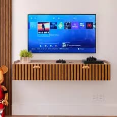 Rack Bancada Home 90 / 120 cm Estante TV Smart Porta Nicho Decoração Sala Quarto Classic Decor