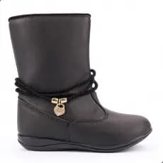 Bota Infantil Feminina Menina Botinha Infantil Preta/Nude Inverno Bota Menina Bota Infantil 20 ao 34
