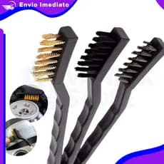 Escovas de Limpeza - Aço, Latão, Nylon, Kit 3 unidades Removedor de Ferrugem