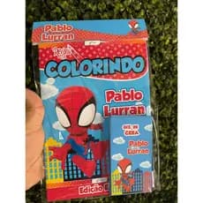 Kit de Colorir Giz de Cera Homem Aranha Personalizados | lembrancinhas | Festa | Aniversário | Pintura