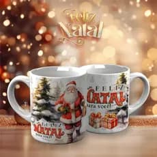 Caneca Natal Porcelana/ presente personalizada/ lembrancinha/ Caneca Personalizada Natalina