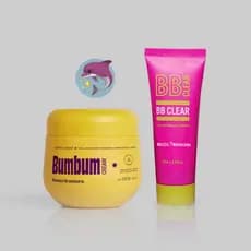 Kit Pele de Golfinho Beleza Brasileira: Bumbum Cream 200g + BB Clear Clareador Anticelulite Estrias