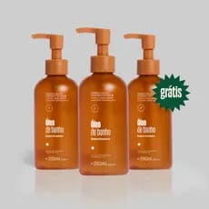 Kit 3 Óleos de Banho Hidratante Corporal 200ml Rosa Mosqueta Vitamina E Nutrição Intensa Beleza Brasileira