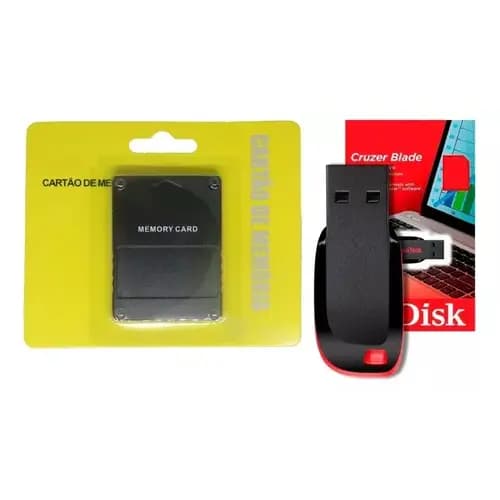 Kit OPL para Playstation 2 / Memory Card + Pendrive 64g