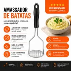 Amassador De Batata Aço Espremedor Legumes Tomate Feijão Utensílio de Cozinha Profissional