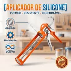 Aplicador Pistola Silicone Profissional Full Metal Selante Cartucho Cola 9 Polegadas