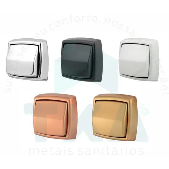 Acabamento Para Válvula Descarga Deca/Hydra Max Abs Várias Cores Branco Cromado Preto Dourado Rose Gold