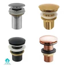 Válvula Click Inteligente Para Cuba Banheiro Metal Inox 1.1/4 Cromada Preta Dourada Rose Gold