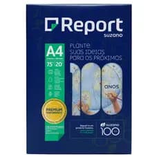 Papel A4 Sulfite Premium 75g 500 Folhas Report Cor Branco  01 resma
