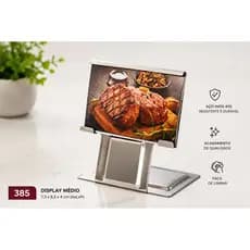 kit 12 Display de Preço Inox 430 Médio para Identificação de Produtos e Buffet
