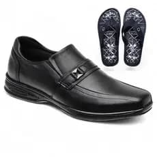 Sapato Ortopédico Social Masculino Confortável e Chinelo Sandália Masculino Borracha Antiderrapante