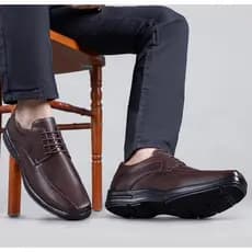 Sapato Social Marrom Cardaço Couro Linha Confort Ortopédico Masculino Preço de Fábrica Entrega Imediata