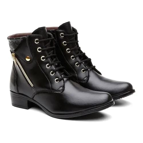 Bota Feminina Coturno Cano Curto Lançamento Barato Envio Já*