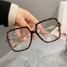 Óculos De Moda Quadrados Retro Femininos Anti-Azul Light Bloking Metal Frame Glasses Tendência Óptica Para Computador