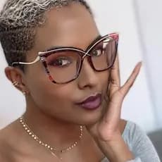 New Fashion Retro Anti Blue Light Women Glasses Metal Cat Eye Frame Quality Trend Clear Reding Computer Eyeglasse