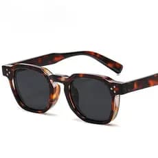 Moda Vintage Rebite Oval Óculos De Sol Feminino Masculino Luxo Leopardo Anti Luz Azul Quadro