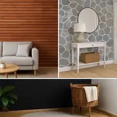 Papel Parede Adesivo Ripado Preto Pedra Cinza Revestimento Decorativo Sala Cozinha Banheiro Painel