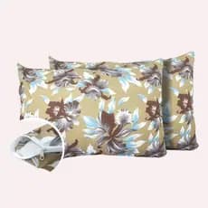 Kit Com 2 Capas De Travesseiro Em Malha Estampada Com Zíper Reforçado