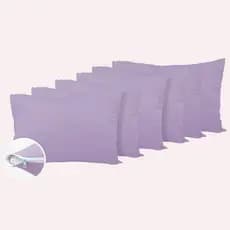 Kit 6 Capas Protetoras De Travesseiro Com Zíper Em Malha Gel Lisa Premium Resistente 70x50cm