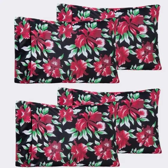Conjunto Kit 4 Fronhas Para Travesseiro Em Malha Gel Estampada Sem Zíper