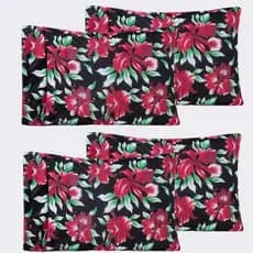 Conjunto Kit 4 Fronhas Para Travesseiro Em Malha Gel Estampada Sem Zíper