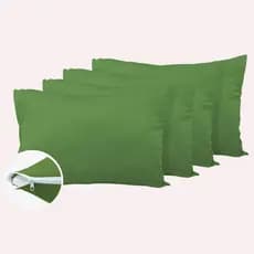 Kit Com 4 Capas Protetoras Para Travesseiro Em Malha Gel Premium Com Zíper