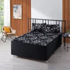 Kit Capa Protetora Impermeável Matelado Colchão Box Queen 188x138x50cm 2 Fronhas Estampada Malha Gel
