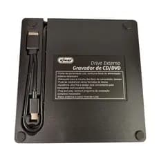 Gravador e Leitor de CD e Dvd 2 Plug Tipo c e Usb 3.0 para Notebook Pc 5 Gbps Usb Plug Play