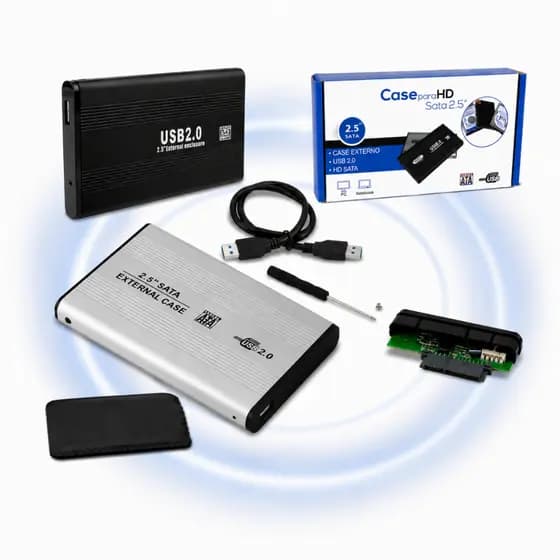 Case para Hd e SSd Externo Sata 2.5 Gaveta para Hd de Notebook Cabo Usb