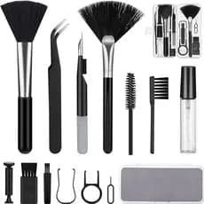 Kit de Limpeza Celular Notebook Tablet Fone Teclado PC Gamer Tem Pinça Borrifador Pincel Macio Limpa Fone com Estojo