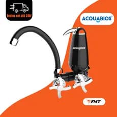 Torneira Com Filtro de Parede Cozinha E05 Preto Branco Vermelho Cromado Acquabios