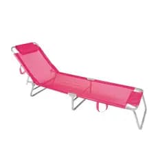 Cadeira Espreguiçadeira Alumínio Rosa Praia Piscina Mor