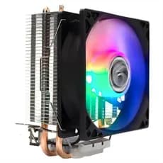Air Cooler Brazil PC CL-SA90R - TDP 100W - 92mm - 2 Heatpipes - LED Rainbow - 3 Pinos - Intel e AMD